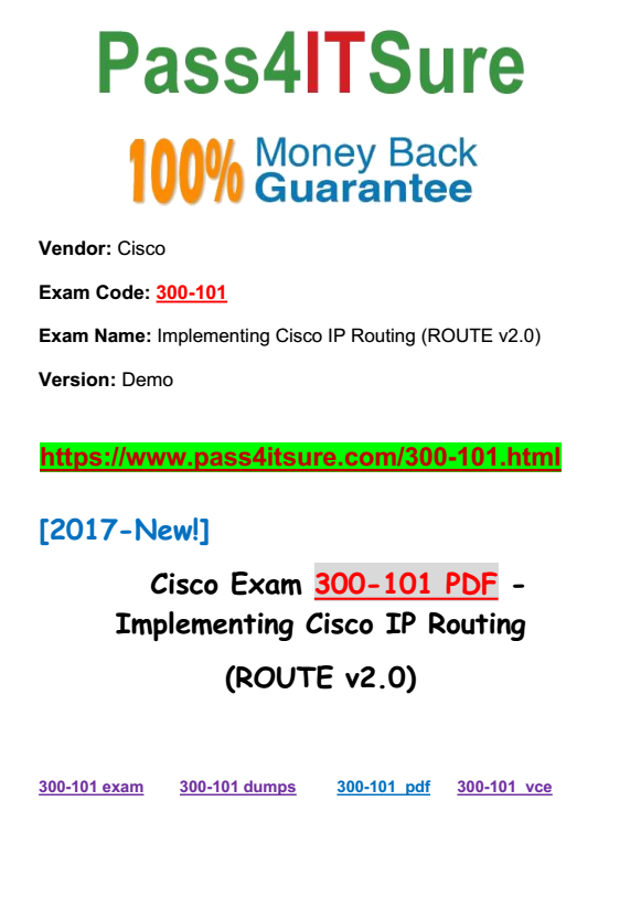 Ccnp Routing And Switching Route 300-101 Quick Reference Pdf